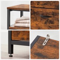 VASAGLE Schuhschrank, LBS803B01 braun 1 Fachboden 98,3 x 30,0 x 95,0 cm