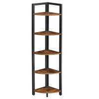 VASAGLE Eckregal braun, schwarz 30,0 x 30,0 x 150,0 cm, 1...