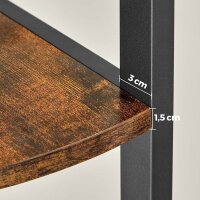 VASAGLE Eckregal braun, schwarz 30,0 x 30,0 x 150,0 cm, 1 St.