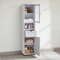 VASAGLE Badschrank weiß 40,0 x 30,0 x 165,0 cm