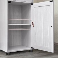 VASAGLE Badschrank weiß 40,0 x 30,0 x 165,0 cm