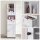 VASAGLE Badschrank weiß 40,0 x 30,0 x 165,0 cm