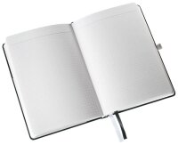 LEITZ Notizbuch DIN A6 kariert, satin schwarz Hardcover 160 Seiten, 1 St.