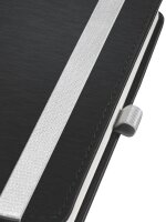 LEITZ Notizbuch DIN A6 kariert, satin schwarz Hardcover 160 Seiten, 1 St.