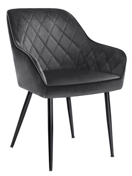 SONGMICS Sessel dunkelgrau schwarz Stoff 62,5 x 60,0 x 85,0 cm, 1 St.