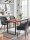 SONGMICS Sessel dunkelgrau schwarz Stoff 62,5 x 60,0 x 85,0 cm, 1 St.
