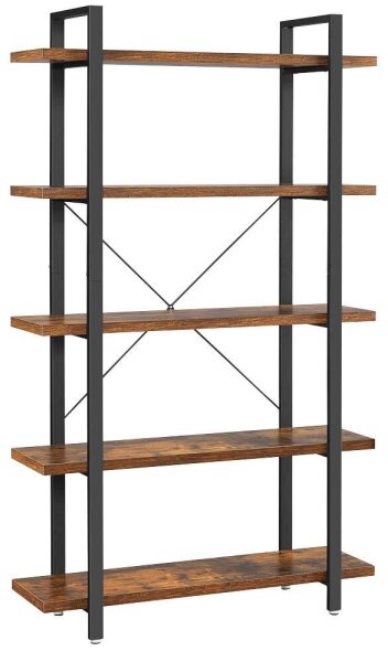 VASAGLE Bücherregal braun, schwarz 105,0 x 33,5 x 177,5 cm, 1 St.