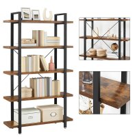 VASAGLE Bücherregal braun, schwarz 105,0 x 33,5 x 177,5 cm, 1 St.