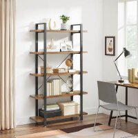 VASAGLE Bücherregal braun, schwarz 105,0 x 33,5 x 177,5 cm, 1 St.