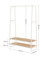 VASAGLE Kleiderständer braun Metall 6 Haken 100,0 x...