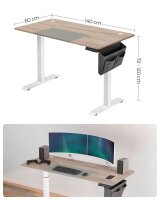 SONGMICS elektrisch höhenverstellbarer Schreibtisch...
