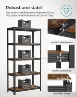 SONGMICS Schwerlastregal GLR040B11 schwarz, braun 90,0 x 40,0 x 180,0 cm