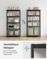 SONGMICS Schwerlastregal GLR040B11 schwarz, braun 90,0 x 40,0 x 180,0 cm