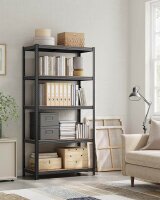 SONGMICS Schwerlastregal GLR050B11 schwarz, braun 100,0 x 50,0 x 200,0 cm