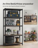 SONGMICS Schwerlastregal GLR050B11 schwarz, braun 100,0 x 50,0 x 200,0 cm