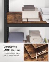 SONGMICS Schwerlastregal GLR050B11 schwarz, braun 100,0 x 50,0 x 200,0 cm