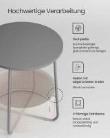 VASAGLE Beistelltisch rund Spanplatte grau 45,0 x 45,0 x 50,0 cm, 1 St.