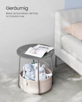 VASAGLE Beistelltisch rund Spanplatte grau 45,0 x 45,0 x 50,0 cm, 1 St.