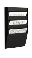 PAPERFLOW Wandprospekthalter schwarz DIN A4 6...