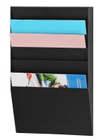 PAPERFLOW Wandprospekthalter schwarz DIN A4 6...