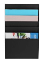 PAPERFLOW Wandprospekthalter schwarz DIN A4 6 Fächern 31,1 x 7,9 x 50,2 cm, 1 St.