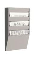 PAPERFLOW Wandprospekthalter grau DIN A4 6 Fächern...