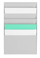 PAPERFLOW Wandprospekthalter grau DIN A4 6 Fächern...