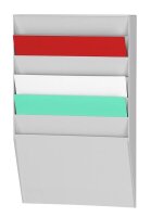 PAPERFLOW Wandprospekthalter grau DIN A4 6 Fächern 31,1 x 7,9 x 50,2 cm, 1 St.