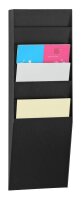 PAPERFLOW Wandprospekthalter schwarz DIN A4 6 Fächern 23,6 x 8,3 x 71,2 cm, 1 St.