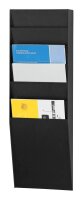 PAPERFLOW Wandprospekthalter schwarz DIN A4 6 Fächern 23,6 x 8,3 x 71,2 cm, 1 St.