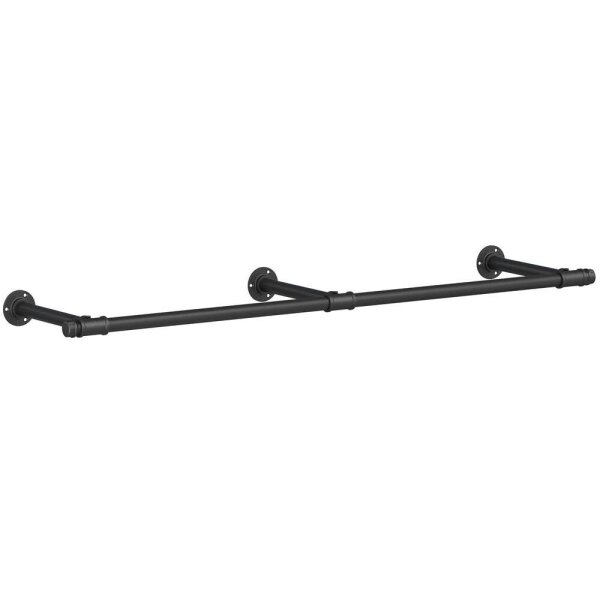 SONGMICS Wandgarderobe schwarz Metall 170,0 x 7,0 cm, 1 St.