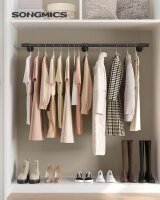 SONGMICS Wandgarderobe schwarz Metall 170,0 x 7,0 cm, 1 St.
