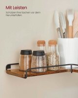 VASAGLE Wandregale-Set vintagebraun, schwarz 29,0 / 40,0 x 14,0 x 4,0 cm, 1 Set