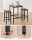 VASAGLE Bartisch-Set, schwarz Holz, Metall, 3-teilig