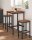 VASAGLE Bartisch-Set, schwarz Holz, Metall, 3-teilig