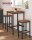 VASAGLE Bartisch-Set, schwarz Holz, Metall, 3-teilig