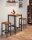 VASAGLE Bartisch-Set, schwarz Holz, Metall, 3-teilig