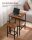 VASAGLE Bartisch-Set, schwarz Holz, Metall, 3-teilig
