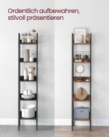 VASAGLE Bücherregal schwarz 33,8 x 30,0 x 170,0 cm, 1 St.