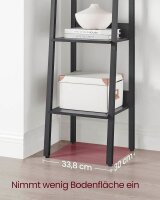 VASAGLE Bücherregal schwarz 33,8 x 30,0 x 170,0 cm, 1 St.