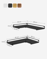 VASAGLE Wandregale-Set schwarz 29,0 / 40,0 x 14,0 x 4,0 cm, 1 Set