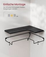 VASAGLE Wandregale-Set schwarz 29,0 / 40,0 x 14,0 x 4,0 cm, 1 Set