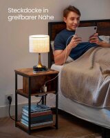 VASAGLE Beistelltisch rechteckig Spanplatte braun 34,0 x...