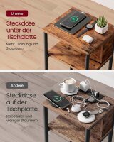 VASAGLE Beistelltisch rechteckig Spanplatte braun 34,0 x 30,0 x 58,0 cm, 1 St.
