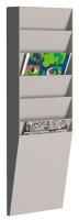 PAPERFLOW Wandprospekthalter grau DIN A4 6 Fächern...