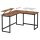 VASAGLE Schreibtisch braun L-Form, O-Fuß-Gestell schwarz 130,0 / 140,0 x 50,0 cm