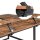 VASAGLE Schreibtisch braun L-Form, O-Fuß-Gestell schwarz 130,0 / 140,0 x 50,0 cm