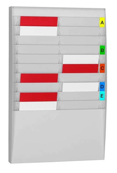 PAPERFLOW Sortiertafel grau DIN A4 20 Fächern 54,4 x 10,6 x 86,5 cm, 1 St.