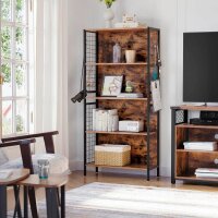 VASAGLE Bücherregal braun, schwarz 74,0 x 30,0 x 155,0 cm, 1 St.