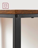 VASAGLE Schreibtisch braun rechteckig, 4-Fuß-Gestell schwarz 100,0 x 50,0 cm